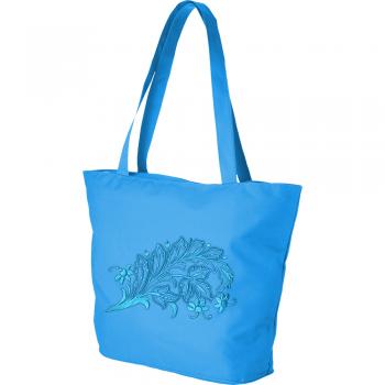 Lifestyle-Tasche mit Einstickung Florales Design 08958 hellblau designed bye Ticiana Montabri