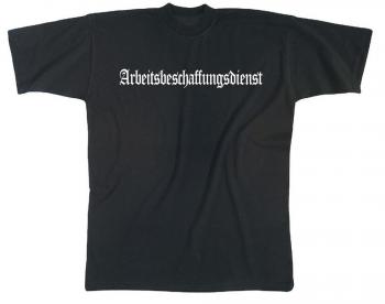 T-Shirt mit Print - Arbeitsbeschaffungsdienst - 09444 schwarz - Gr. S-XXL