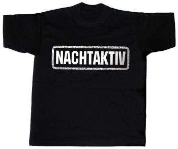 T-Shirt mit Print - Nachtaktiv - 09494 schwarz - Gr. S-XXL
