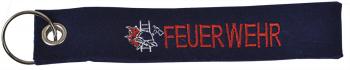 Filz-Schlüsselanhänger mit Stick Feuerwehr Gr. ca. 17x3cm 14053 schwarz