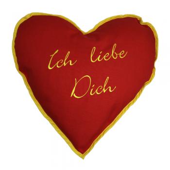 Herzkissen Kissen 38 cm Herz Valentinstag Muttertag ICH LIEBE DICH - 11412 - Dekokissen