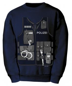Kinder-Sweat-Shirt mit Print - Polizei - 12793 marine - Gr. 104-164