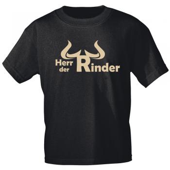 T-Shirt mit Print - HERR DER RINDER - 12942 schwarz - Gr. S-XXL