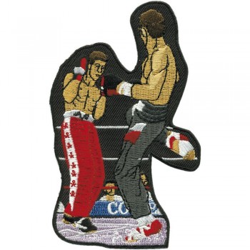 Aufnäher Applikation Stick-Emblem - Boxer Kampfsport - 045+61- Gr. ca. 7cm x 11cm