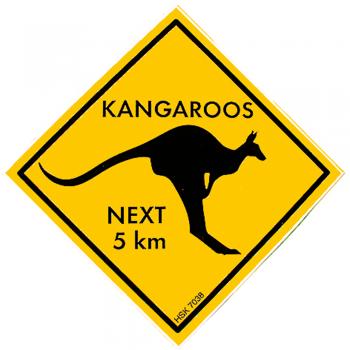 Aufkleber - KANGAROOS - 307038 - Gr. ca. 15 x 15 cm