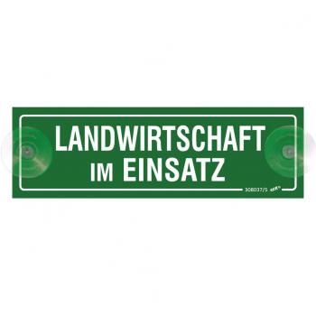 Schild mit Saugnäpfen - Landwirtschaft im Einsatz - Gr. ca. 22 x 6cm - 308037-2