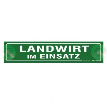 Schild mit Saugnäpfen - Landwirtschaft im Einsatz - Gr. ca. 24 x 5cm - 308037-8