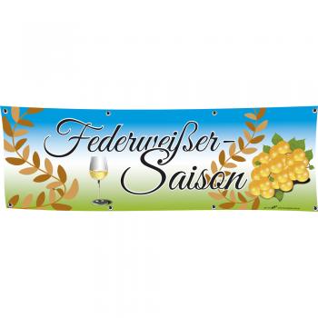 Banner Werbebanner - Federweißer Saison - 3x1m - Spannband - 309998