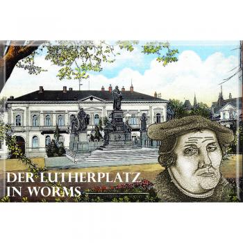 Kühlschrankmagnet - Lutherplatz in Worms - Gr. ca. 8cm x 5,5cm - 38290