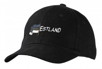 Baseballcap mit Einstickung - Estland - 67047 schwarz