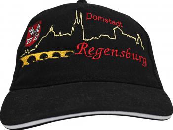 Baumwollcap mit Einstickung - Domstadt Regensburg - 68547 schwarz