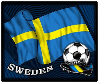 Mousepad Mauspad mit Motiv - Schweden Flagge Fußball Fußballschuhe - 83162 - Gr. ca. 24 x 20 cm