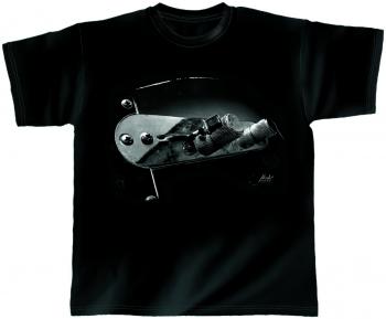 T-Shirt unisex mit Print - Ground Control - von ROCK YOU MUSIC SHIRTS - 10372 schwarz - Gr. S-XXL