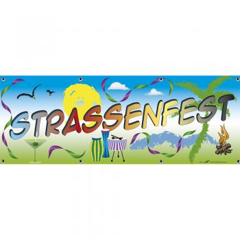 Banner Werbebanner - Strassenfest - 3x1m - Spannband für Ihren Werbeauftritt / Bedruckt mit Ihrem Motiv - 309802