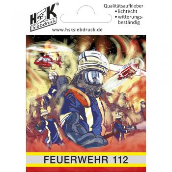 PVC Aufkleber - Feuerwehr 112- 307788/11 - Gr. ca. 7 x 7,8 cm