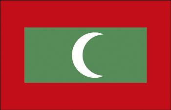 Stockländerfahne - Malediven - Gr. ca. 40x30cm - 77100 - Flagge Länderfahne