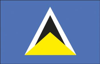 Stockländerfahne - St.Lucia - Gr. ca. 40x30cm - 77157 - Länderfahne, Dekoflagge, Hissfahne