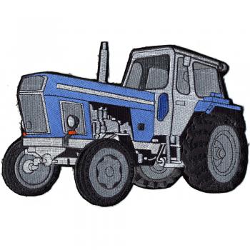 Rückenaufnäher - Traktor Hanomag blau - 07457- Gr. ca. 27 x 18,5 cm - Patches Stick Applikation