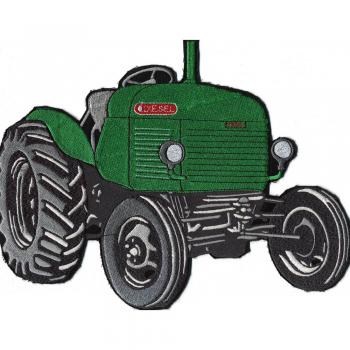 Rückenaufnäher - Traktor Diesel grün - 07458 - Gr. ca. 27 x 21 cm - Patches Stick Applikation