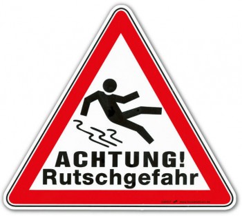 Warnschild - Achtung Rutschgefahr - 308537 - Gr. 23cm x 20cm