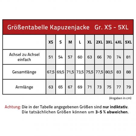 Kapuzenjacke mit Einstickung und Print – Born in the DDR zur Sonne zur Freizeit - 132080 - XS-5XL