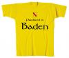 T-Shirt unisex mit Aufdruck - BADEN - 09902 gelb - Gr. S-XXL