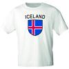 T- Shirt mit Print - Fahne Wappen Island - 76368 versch. Farben Gr. S-4XL