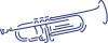 Aufkleber Applikation - Trompete - AP0667 - versch. Größen