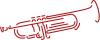 Aufkleber Applikation - Trompete - AP0667 - versch. Größen