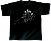 T-Shirt unisex mit Print - Trumpet Classic - von ROCK YOU MUSIC SHIRTS - 10388 schwarz - Gr. S-XXL