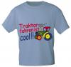 Kinder T-Shirt mit Aufdruck - TRAKTOR FAHREN IST COOL - 08233 -  Gr. 86 - 164 in 5 Farben