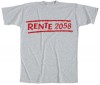 T-Shirt unisex mit Aufdruck - Rente 2058 - 09567 grau - Gr. S-XXL