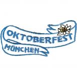 Aufnäher - Oktoberfest München - 00884-2 - Gr. ca.3cm x 8cm weiß