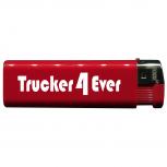 Einwegfeuerzeug mit Motiv - Trucker 4 Ever - 01166 versch. Farben rot