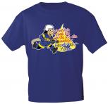 Kinder T-Shirt mit Print - Wenn ich groß bin..mutiger Feuerwehrmann - 06984 - blau - Gr. 86-164