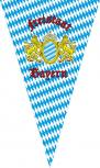 Wimpel mit Print - Freistaat Bayern - 07744 blau-weiß Gr. ca. 90cm x 150cm