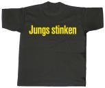 T-Shirt unisex mit Print - Jungs stinken - 09501 - Gr. S