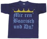 T-Shirt unisex mit Print - Mir ren boarisch... - 09532 - Gr. S-XXL