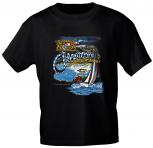T-Shirt mit Print - Chiemsee das Bayrische Meer - 09708 schwarz - Gr. S-XXL