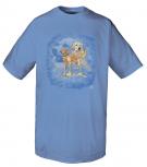 KINDER T-Shirt mit Print - Golden Retriever - 08135 hellblau - aus der ©Kollektion Bötzel - Gr. 110-164