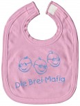 Spucktuch Lätzchen Schlabberlatz Sabbertuch Baby-Lätzchen mit Druck "Die Brei-Mafia" NEU (07079 rosa)