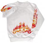 Sweatshirt mit Print - Feuer Flammen Fire - 10115 - versch. farben zur Wahl - Gr. S-XXL