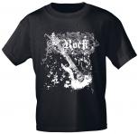 T-Shirt mit Print - Rock Gitarre - 10255 schwarz Gr. S-3XL