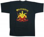 T-Shirt unisex mit Print - Württemberg - 10513 schwarz - Gr. S-XXL