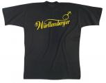 T-Shirt unisex mit Print - Württemberger - 10515 schwarz - Gr. S-XXL