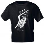 T-Shirt unisex mit Print - Venus Striker - 10736 schwarz - von ROCK YOU MUSIC SHIRTS - Gr. S
