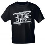 T-Shirt unisex mit Print - Flügelhorn Detail - von ROCK YOU MUSIC SHIRTS - 10739 schwarz - Gr. S