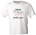 T-Shirt mit Print - Hotel Mama - 10966 weiß - Gr. S-XXL