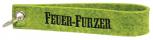 Filz-Schlüsselanhänger mit Stick Feuer-Furzer Gr. ca. 17x3cm 14051 grün