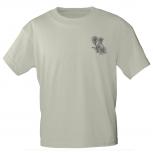 T-Shirt mit Print 3 Edelweißblüten Blumen - 11914 sandfarben Gr. S-2XL